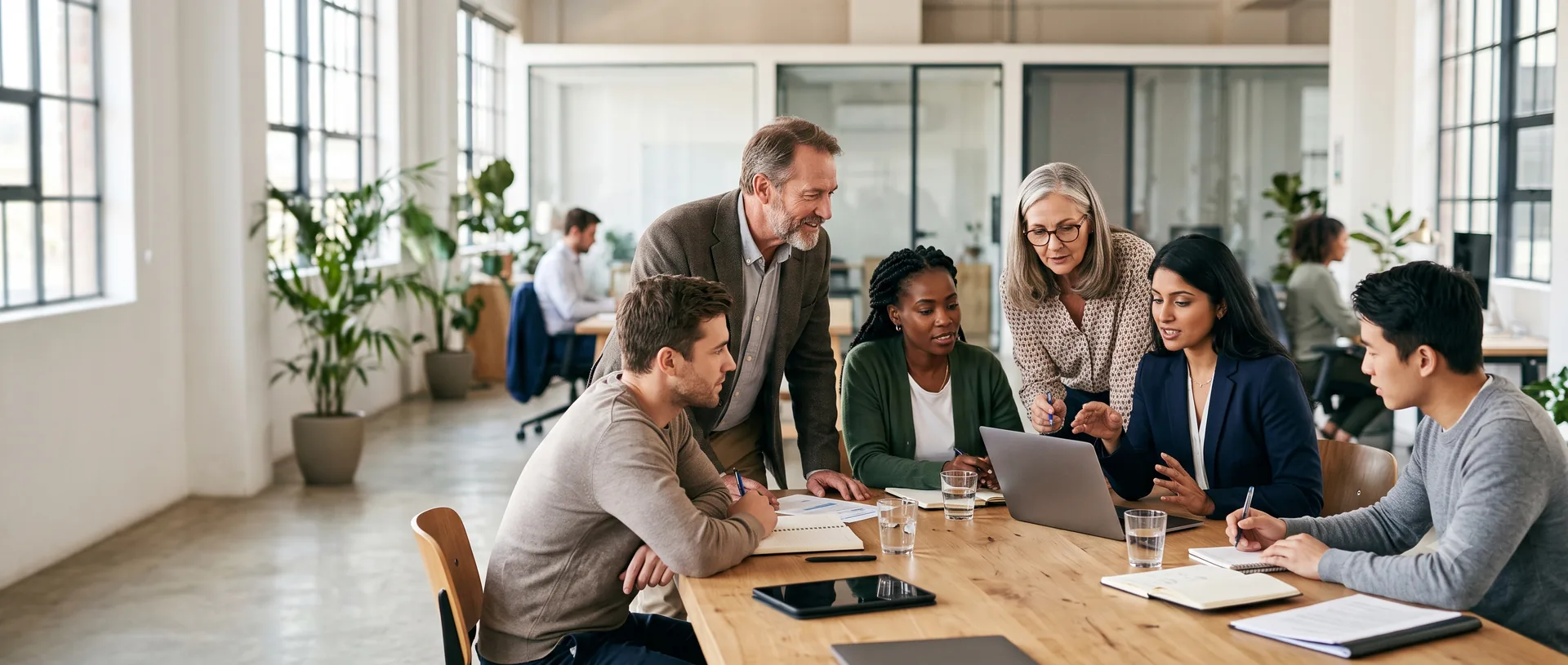 Diverse team at work